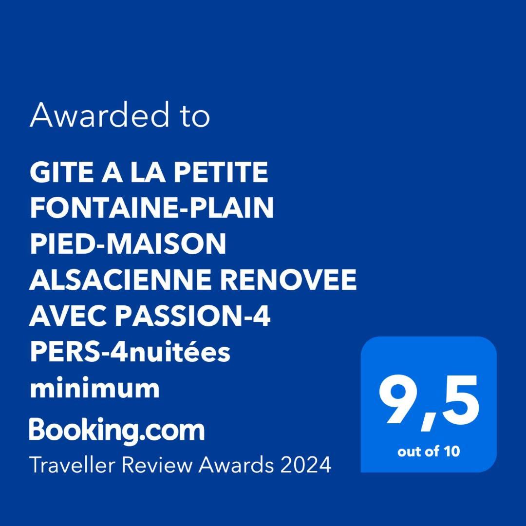 Gite A La Petite Fontaine-Plain Pied-Maison Alsacienne Renovee Avec Passion-4 Pers-4Nuitees Minimum Langensoultzbach Pokój zdjęcie